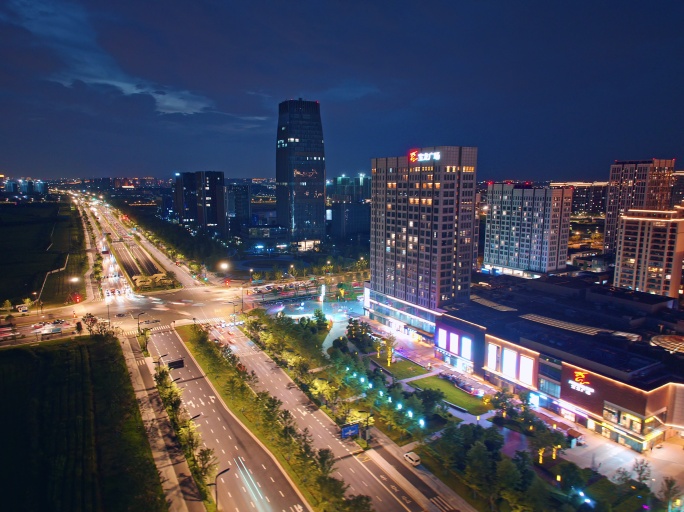 杭州大江东宝龙广场智慧谷夜景