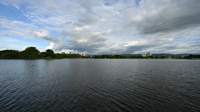 城市湿地公园延时