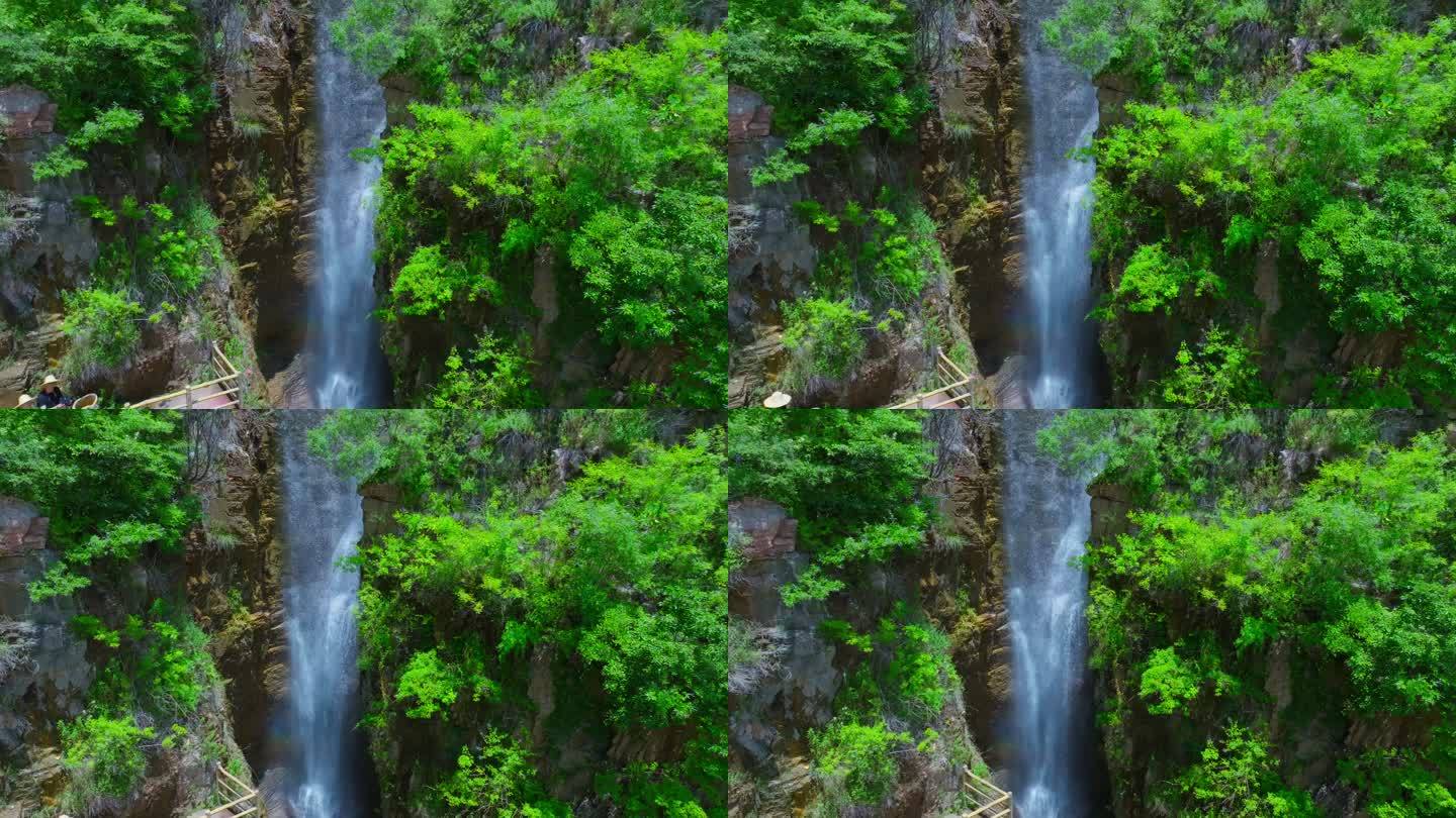 鲁山阿婆寨景区峡谷瀑布