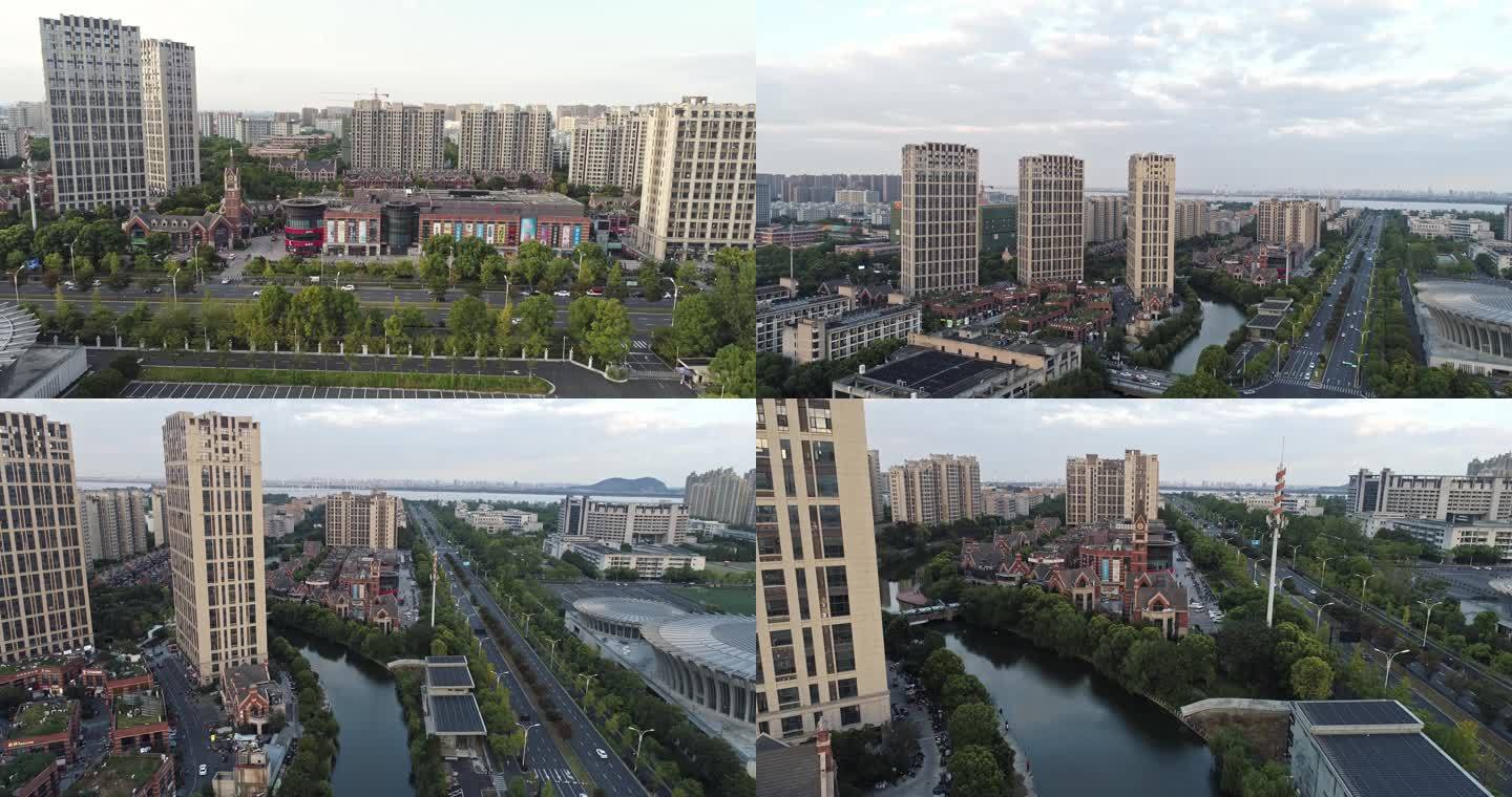 杭州 航拍 下沙宝龙城市广场  4K