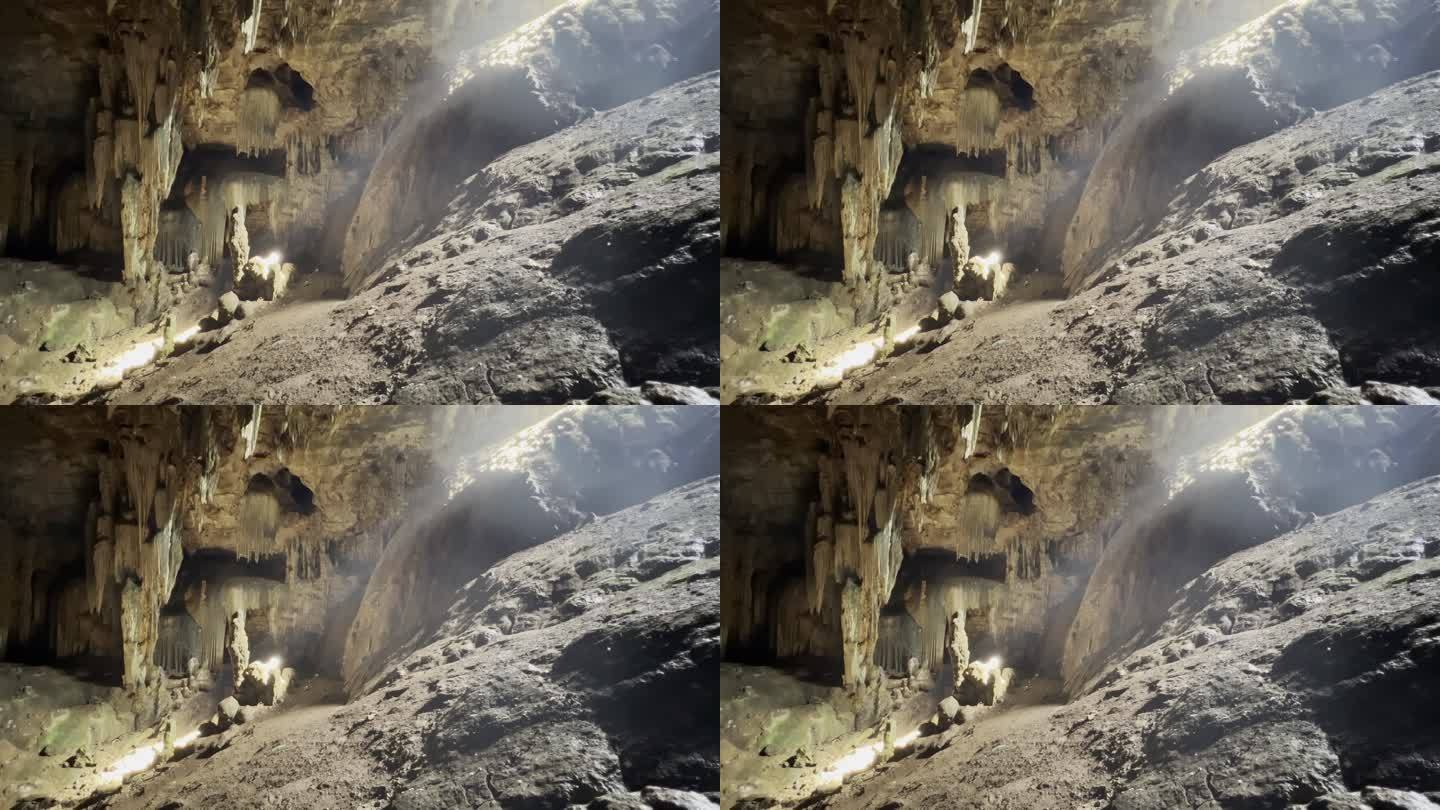 原创4k原生态溶洞洞穴景观喀斯特地貌
