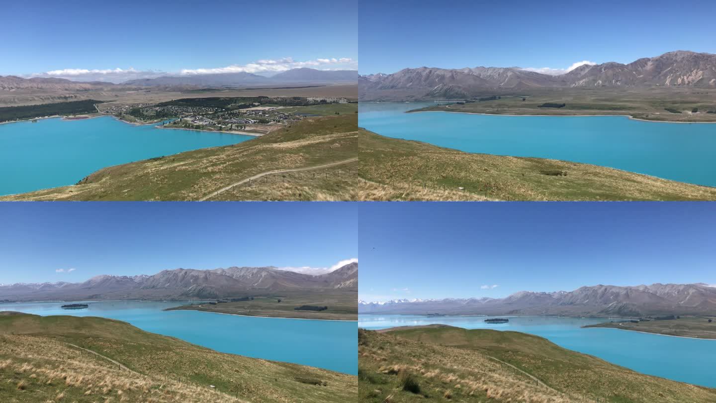 新西兰绝美蓝湖山脉