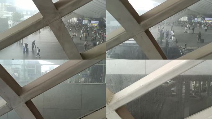 深圳城市地铁下降扶梯视角情绪