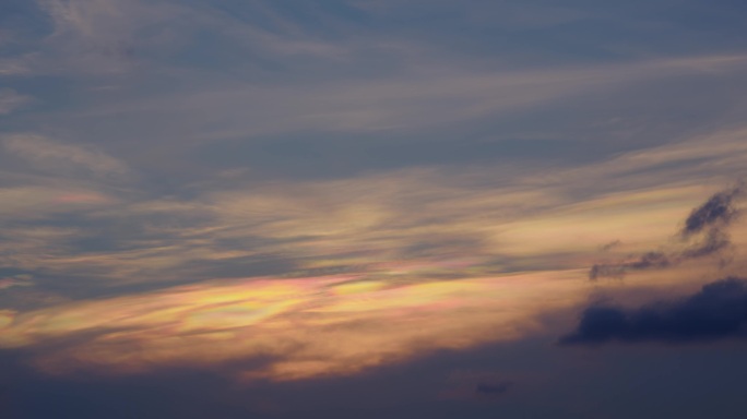 彩色的云 夕阳天空 彩色的天空 天空延时