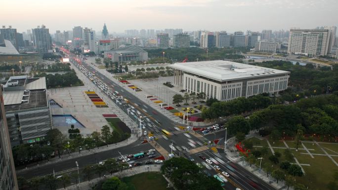 东莞鸿福路会议大厦延时日转夜