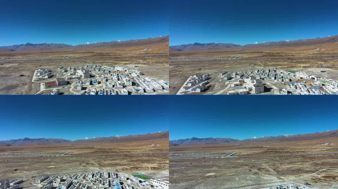 藏族民居 自然村 海拔 建筑 高视角
