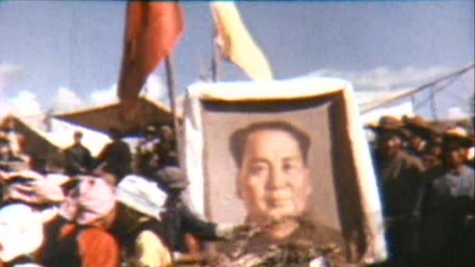 西藏人民庆祝丰收 民主改革 60年代