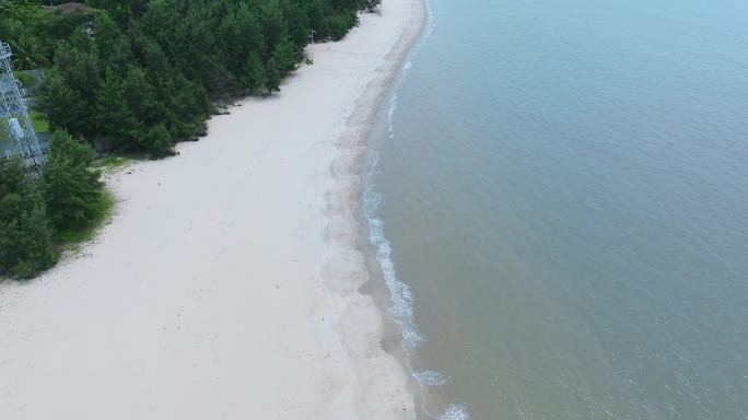 海南海口海文大桥及沙滩航拍01