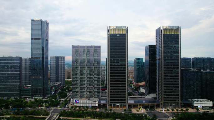 4k城市杭州建筑航拍