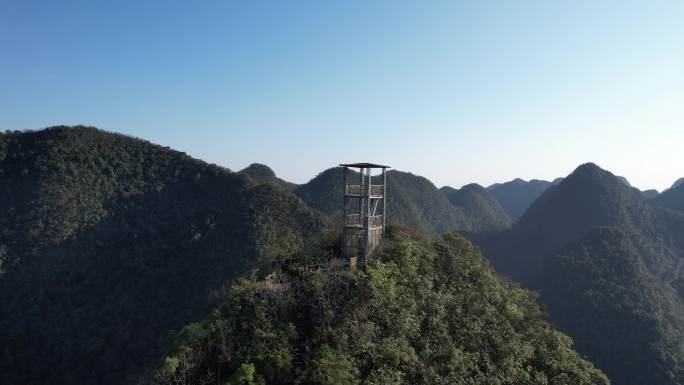 贵州茂兰自然风光森林航拍4K
