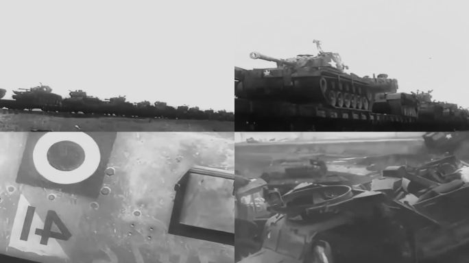 五十年代 朝鲜战争缴获的坦克汽车等战利品