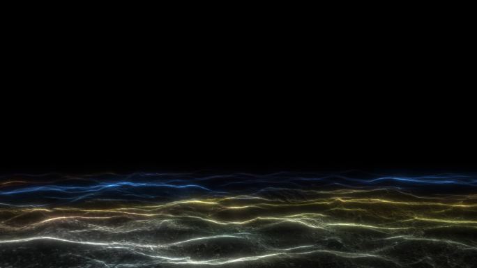 抽象海洋波浪彩色粒子3