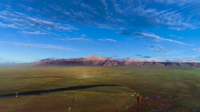 盆地 高原盆地  日落 西藏生态 羌塘