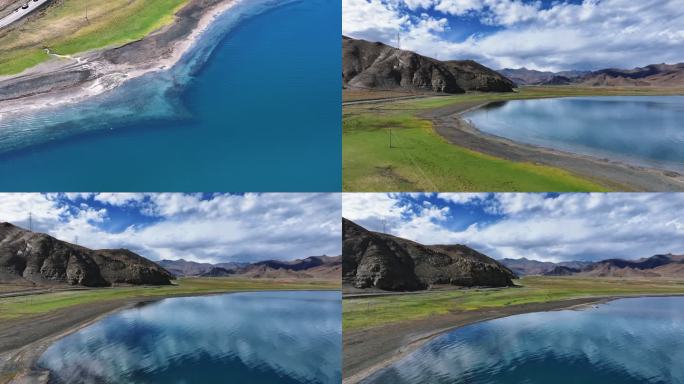 西藏玛旁雍错湖边湖水湖水湖面水面波光粼粼