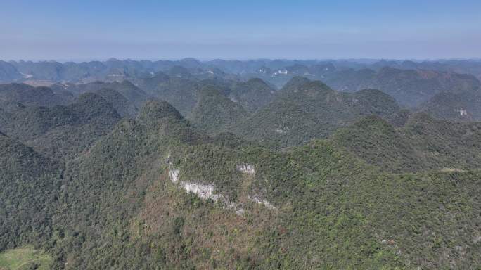 贵州荔波茂兰山脉原始森林航拍4K