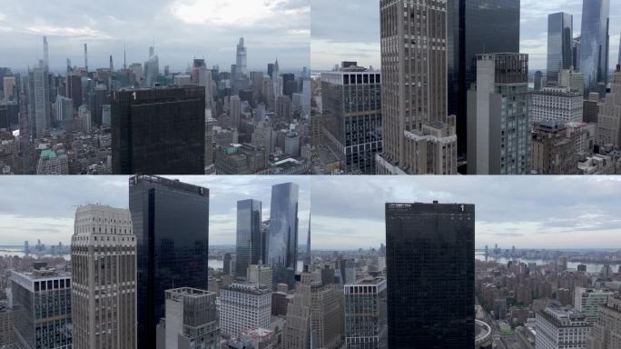 城市航拍纽约曼哈顿宾夕法尼亚广场1号大楼