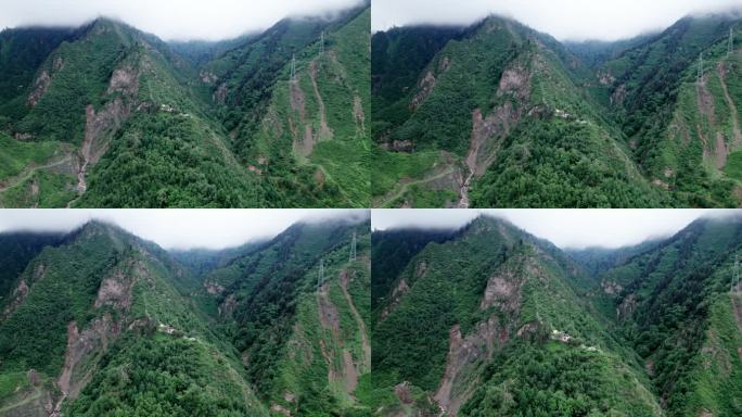 林场高山峡谷航拍