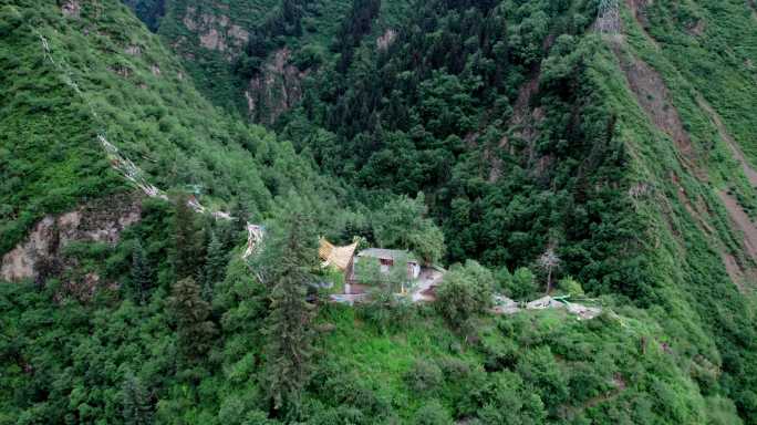 林场高山峡谷航拍