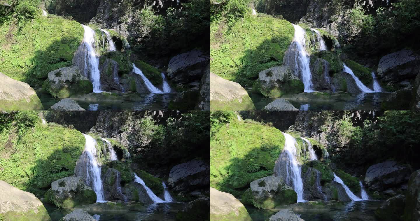 贵州茂兰自然风光瀑布流水小溪航拍8K
