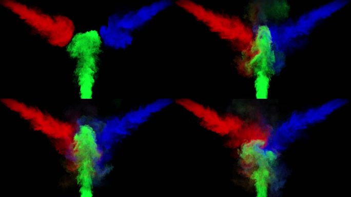 4K彩色烟雾碰撞混合（带Alpha）