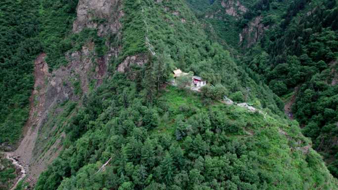 林场高山峡谷航拍