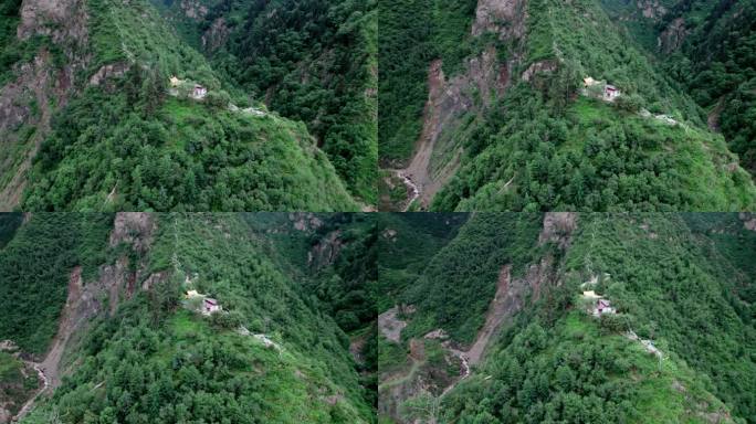 林场高山峡谷航拍