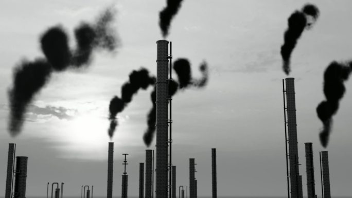 工业污染烟筒废弃排放