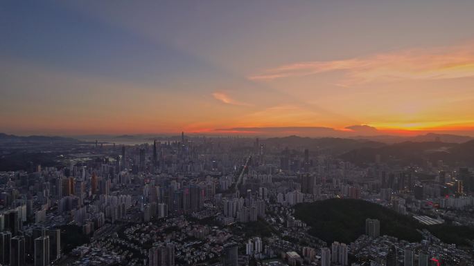 治愈城市夕阳