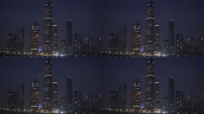 4K东海路建筑夜景