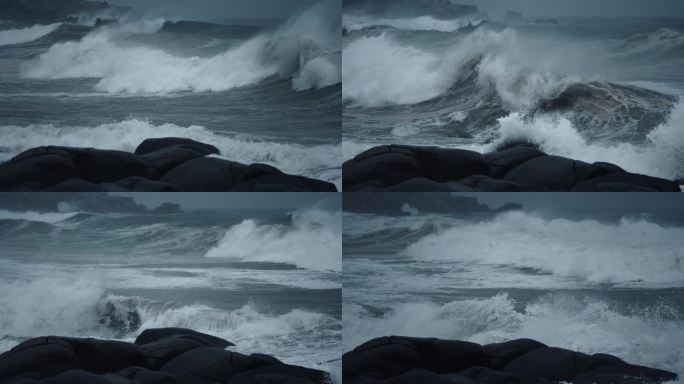 台风海岸-慢镜头