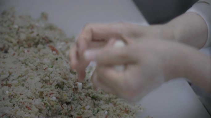 水晶饼传统美食手工制作水晶饼过程拍摄