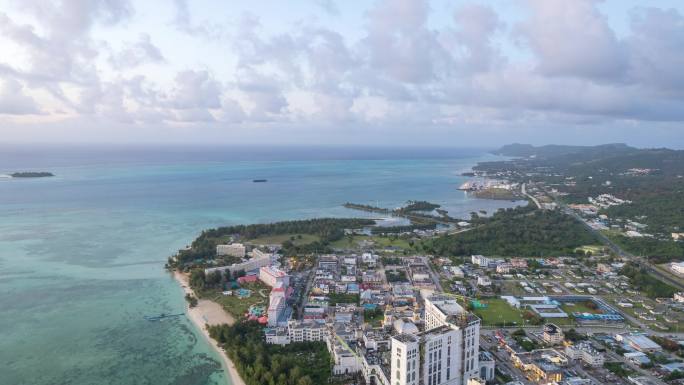 4K｜太平洋海洋塞班岛旅游航拍延时