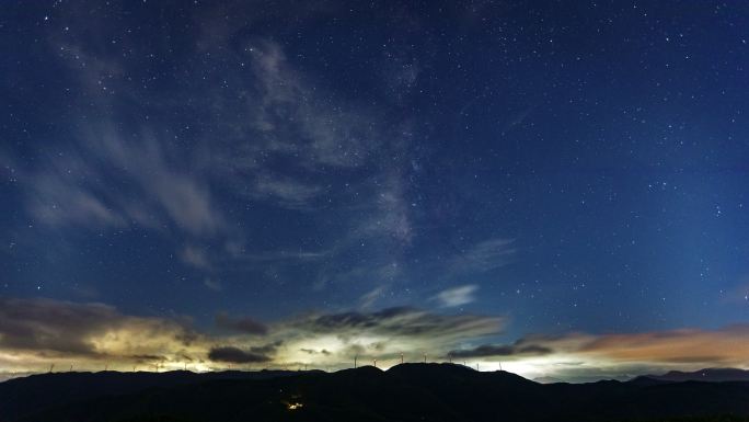 山里的星空银河延时