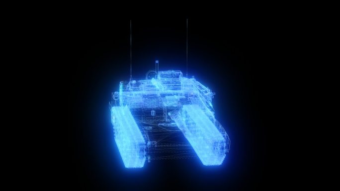 M1A2坦克装甲车发光全息通道素材