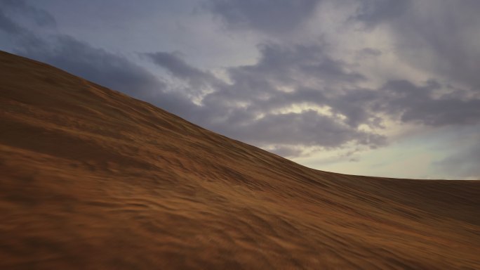 4k沙漠流沙风吹沙子穿梭