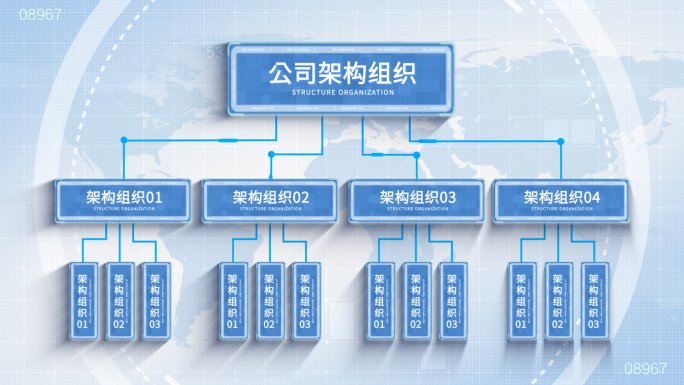 3-6大科技信息组织架构AE模板-无插件