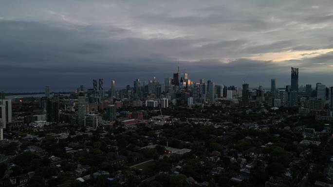 多伦多城市夕阳全景