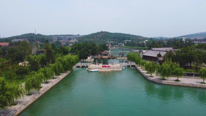 辉县2021年7月百泉湖景色前推坐船小亭