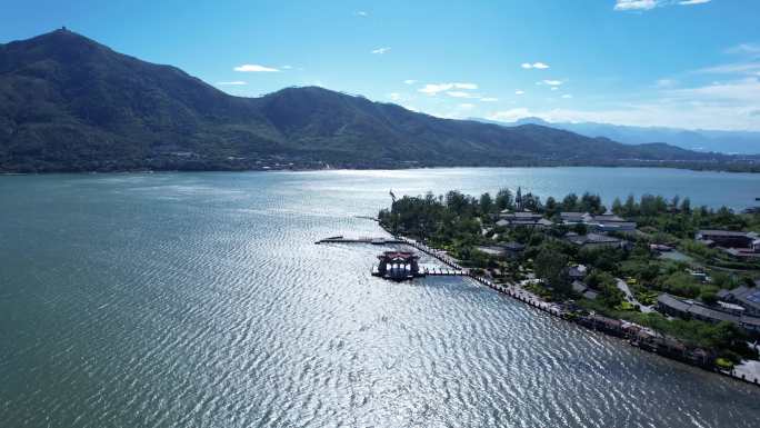 西昌邛海航拍邛海湿地航拍