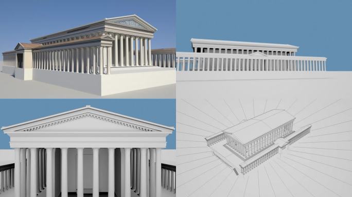 古罗马建筑三维模型(简模)