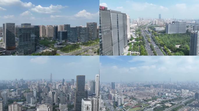 南京城市延时4k航拍素材