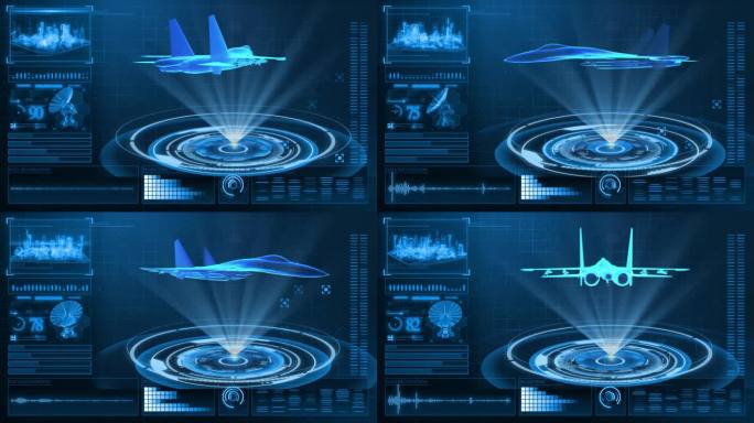 歼15战斗机HUD科技界面展示素材