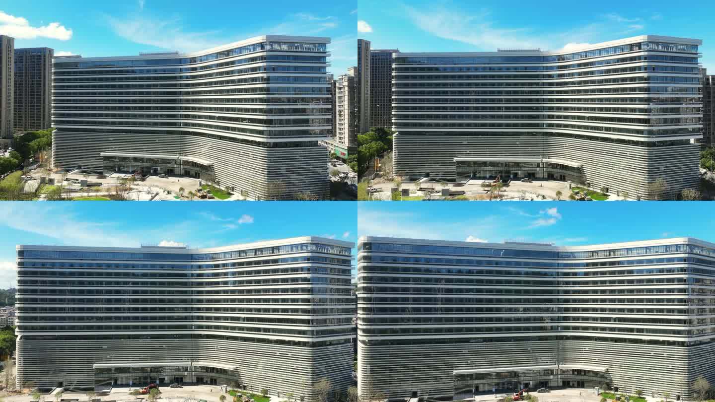 台州玉环市人民医院新大楼延时航拍建筑