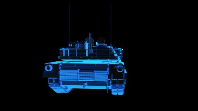 M1A2坦克装甲车全息蓝色科技通道素材