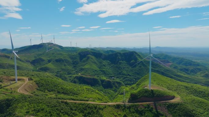 航拍鲁山阿婆寨景区古建筑