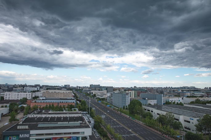6K高清天空素材云朵云彩变化延时城市环境