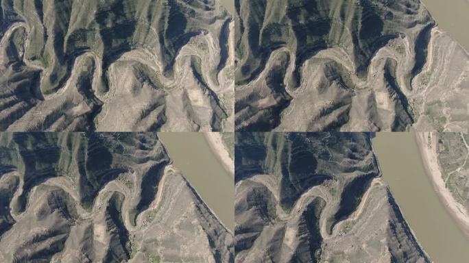黄河 支流 枯水 蜿蜒曲折