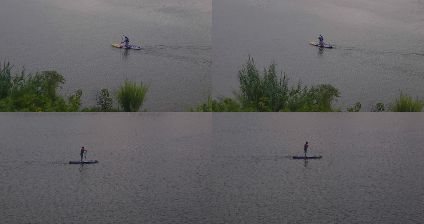 一个人划桨板