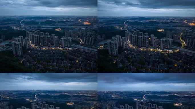 台风泰利来临之前的中山日转夜延时摄影