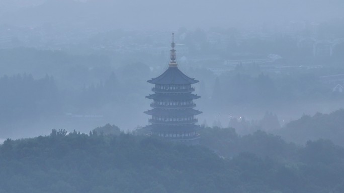 水墨西湖雷峰塔